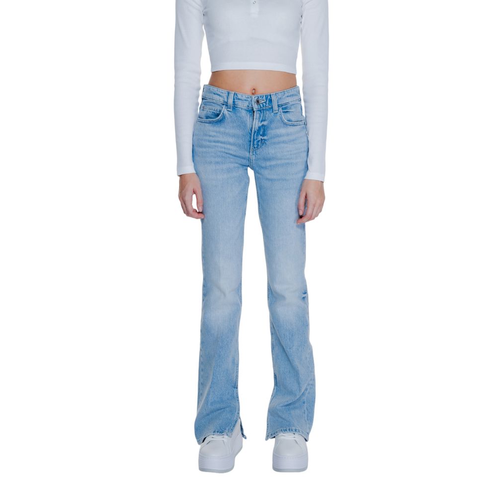 Guess Light Blue Cotton Mom Jean by Guess