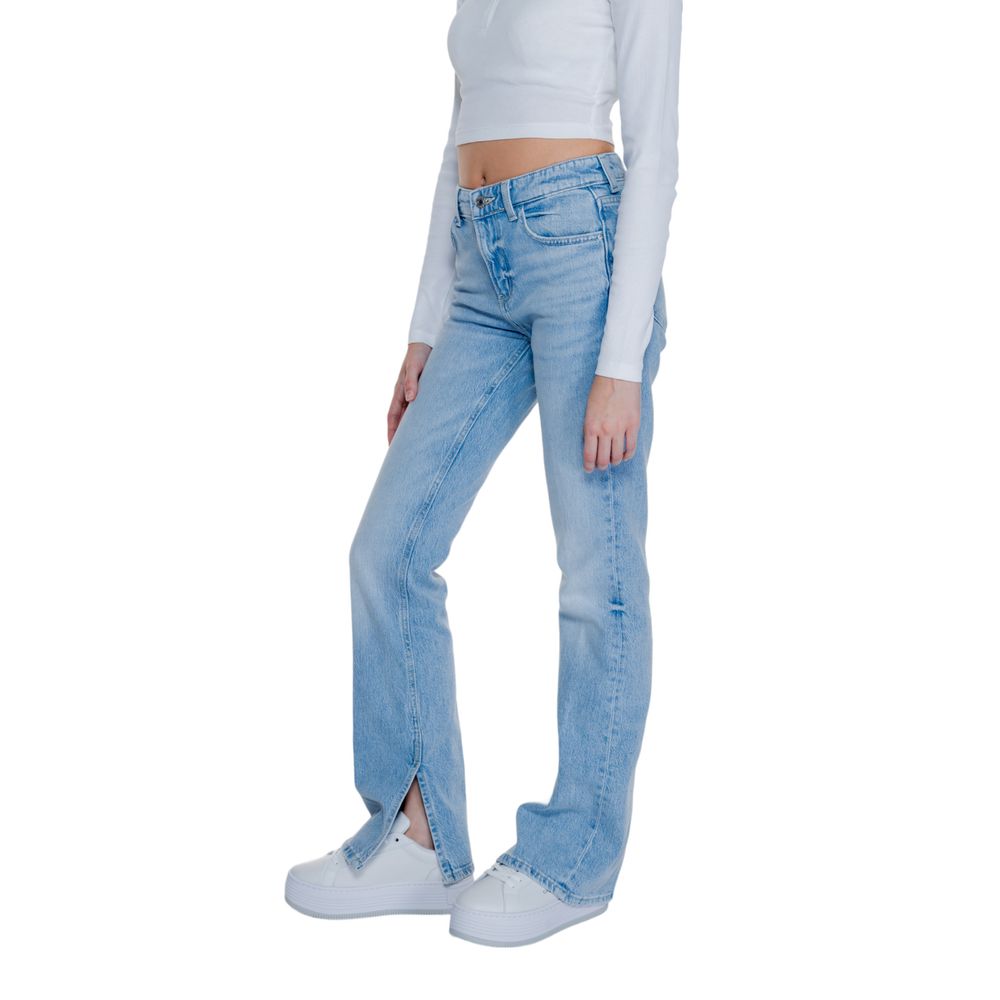 Guess Light Blue Cotton Mom Jean by Guess