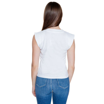 Calvin Klein Jeans White Cotton T-Shirt by Calvin Klein Jeans