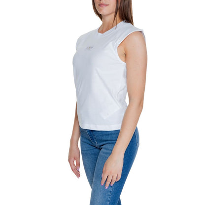 Calvin Klein Jeans White Cotton T-Shirt by Calvin Klein Jeans