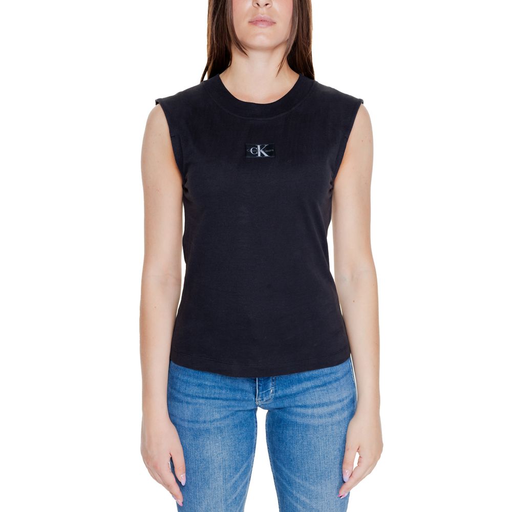 Calvin Klein Jeans Black Cotton T-Shirt by Calvin Klein Jeans