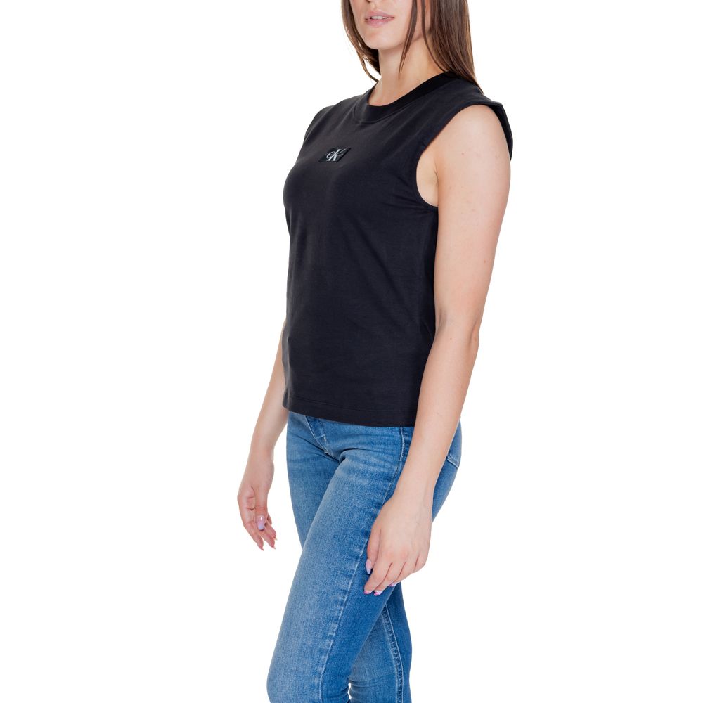 Calvin Klein Jeans Black Cotton T-Shirt by Calvin Klein Jeans