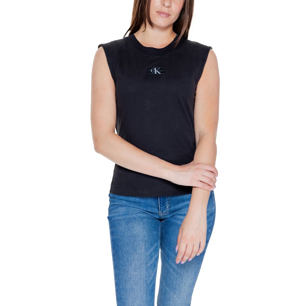 Calvin Klein Jeans Black Cotton T-Shirt by Calvin Klein Jeans
