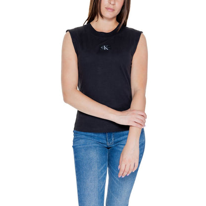 Calvin Klein Jeans Black Cotton T-Shirt by Calvin Klein Jeans