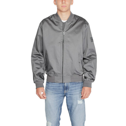 Calvin Klein Gray Organic Cotton Jackets & Coat by Calvin Klein
