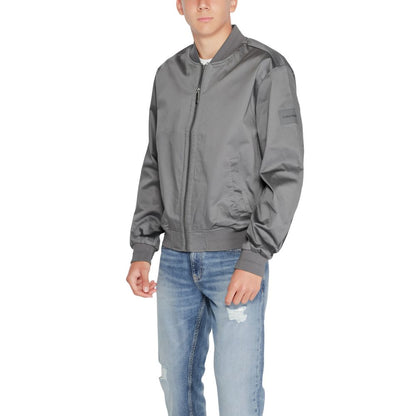 Calvin Klein Gray Organic Cotton Jackets & Coat by Calvin Klein