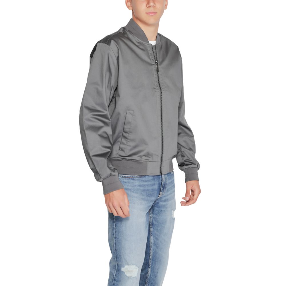 Calvin Klein Gray Organic Cotton Jackets & Coat by Calvin Klein