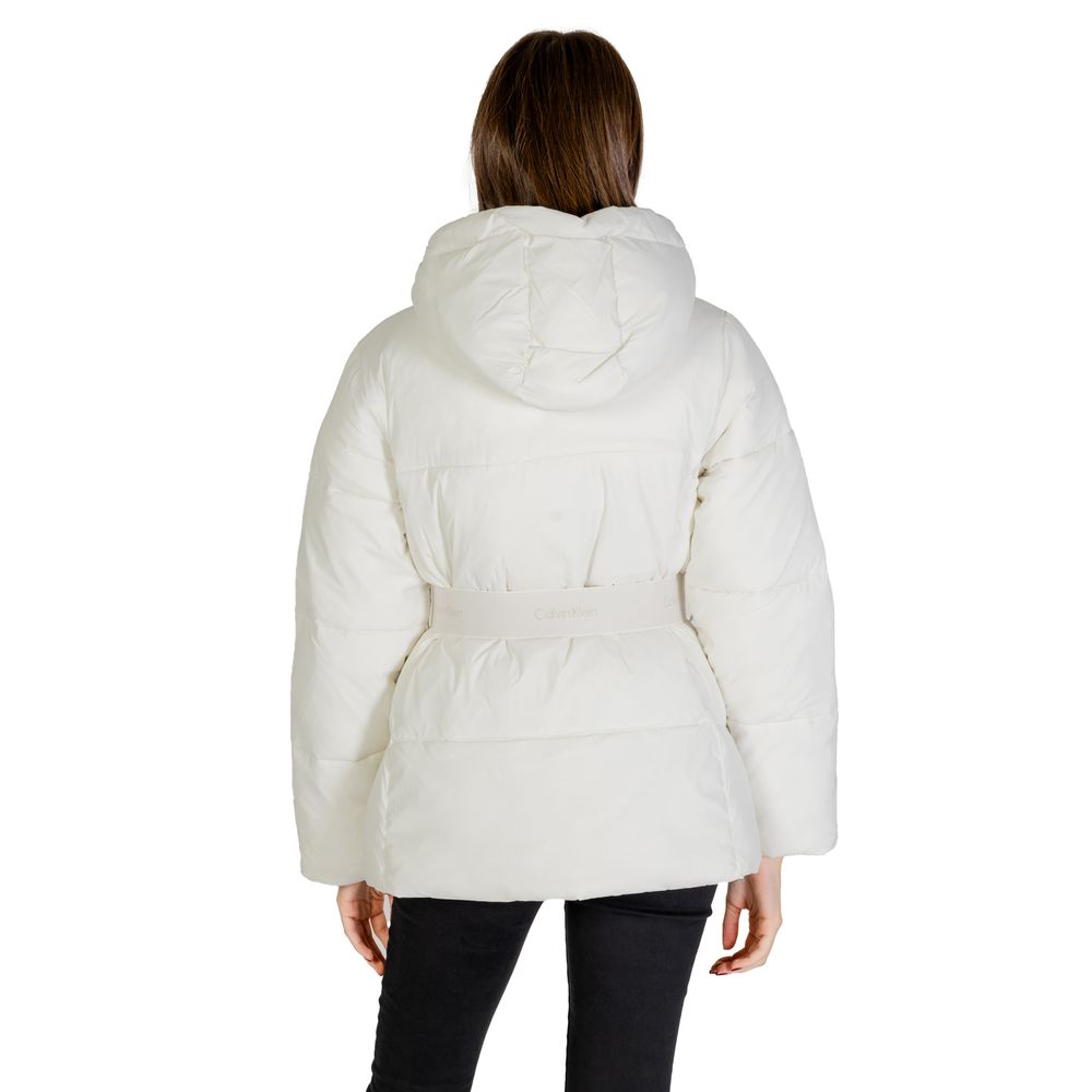 Calvin Klein Jeans Cream Nylon Jackets &amp; Coat