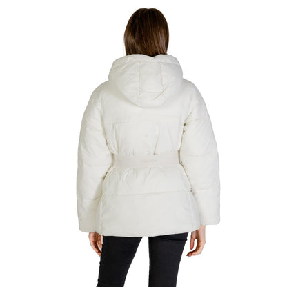 Calvin Klein Jeans Cream Nylon Jackets &amp; Coat
