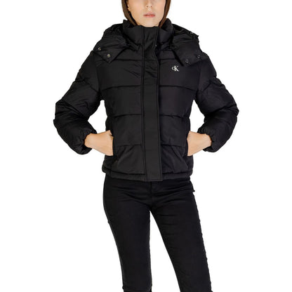 Calvin Klein Jeans Black Recycled Polyester Jackets &amp; Coat