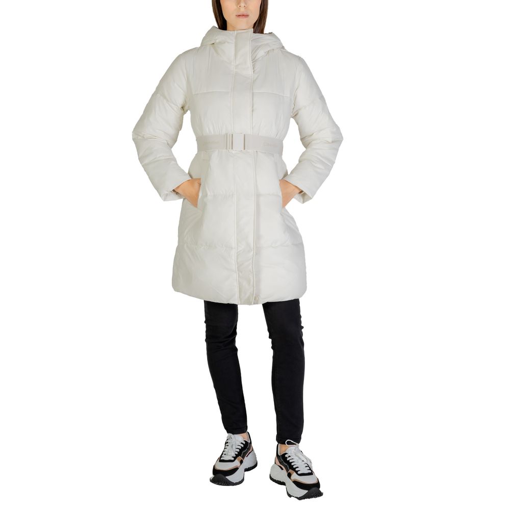 Calvin Klein Jeans Cream Nylon Jackets &amp; Coat