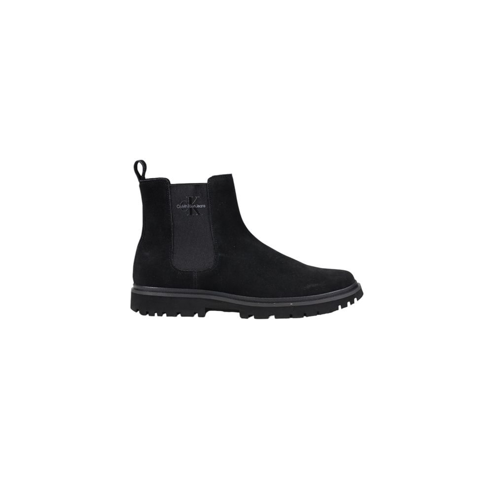 Bottes en cuir suédé noir Calvin Klein Jeans