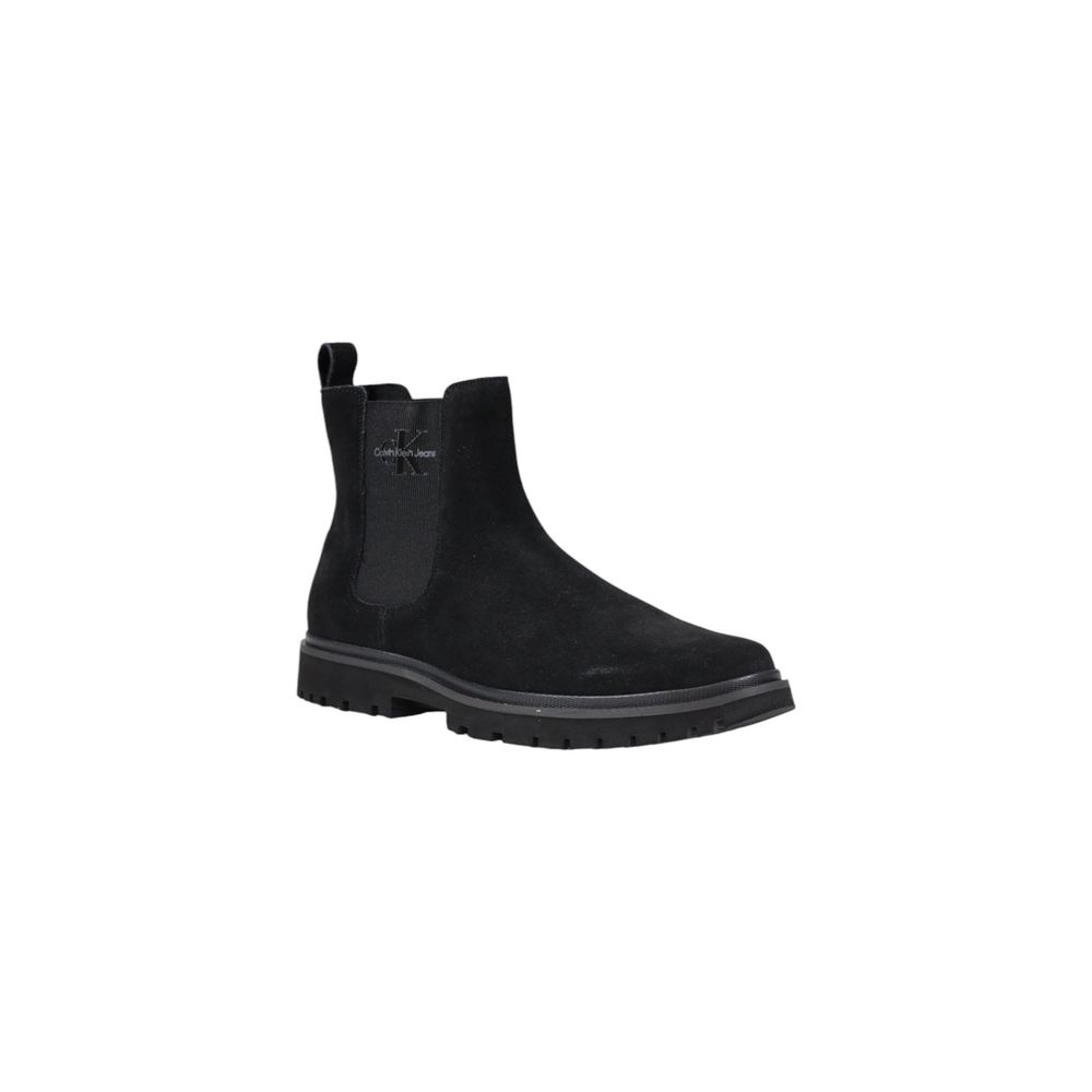 Bottes en cuir suédé noir Calvin Klein Jeans