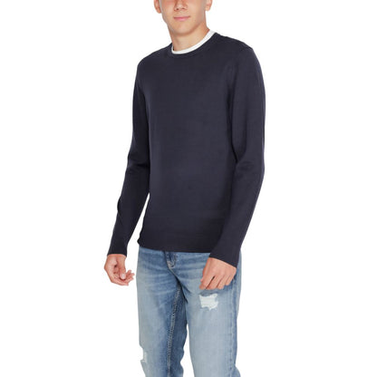 Calvin Klein Blue Recycled Wool Sportswear by Calvin Klein