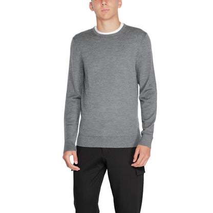 Calvin Klein Gray Recycled Wool Sportswear by Calvin Klein