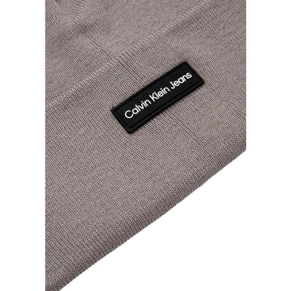 Casquette de baseball Calvin Klein Jeans grise en polyester recyclé