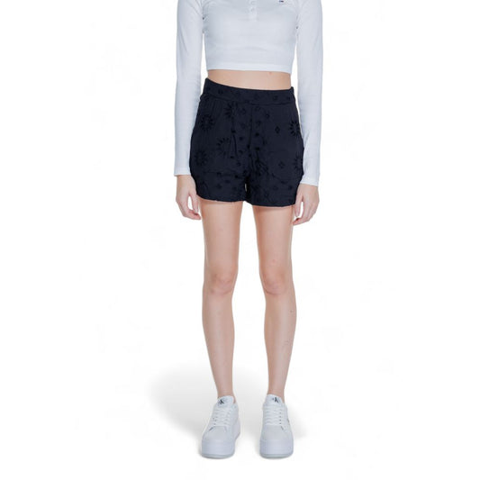 Short en coton noir uniquement