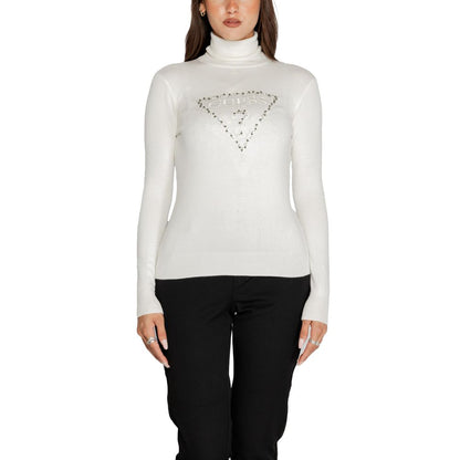 Guess White Viscose Turtleneck by Guess