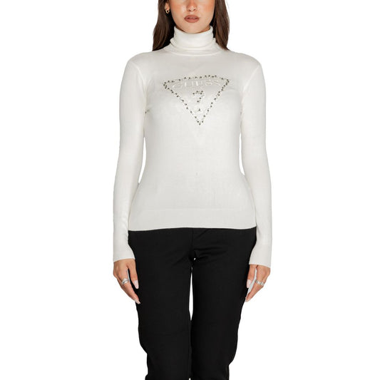 Guess White Viscose Turtleneck by Guess