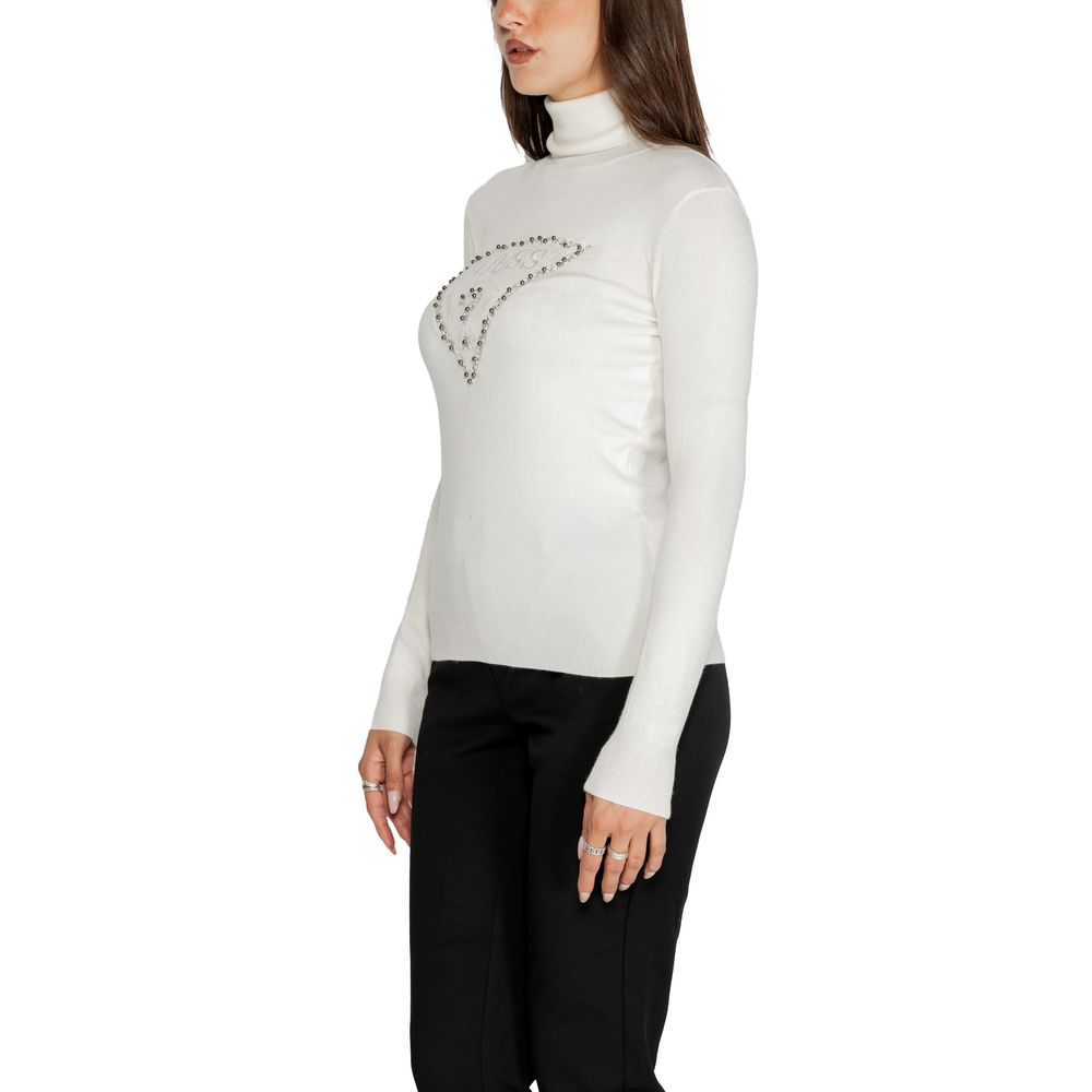 Guess White Viscose Turtleneck by Guess