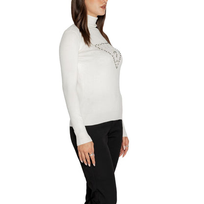 Guess White Viscose Turtleneck by Guess