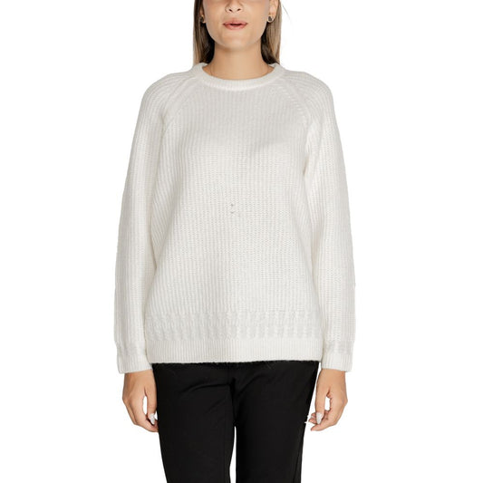 Guess White Polyester Sweater by Guess