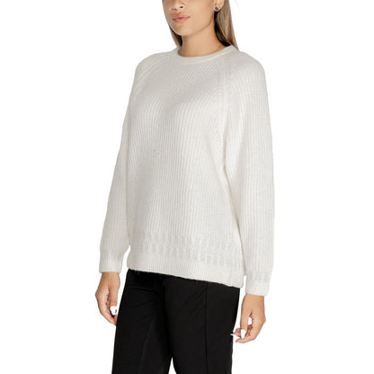 Guess White Polyester Sweater by Guess