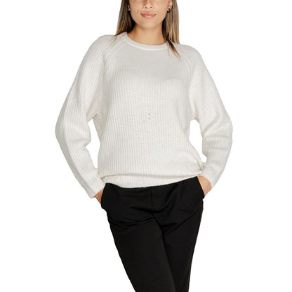 Guess White Polyester Sweater by Guess