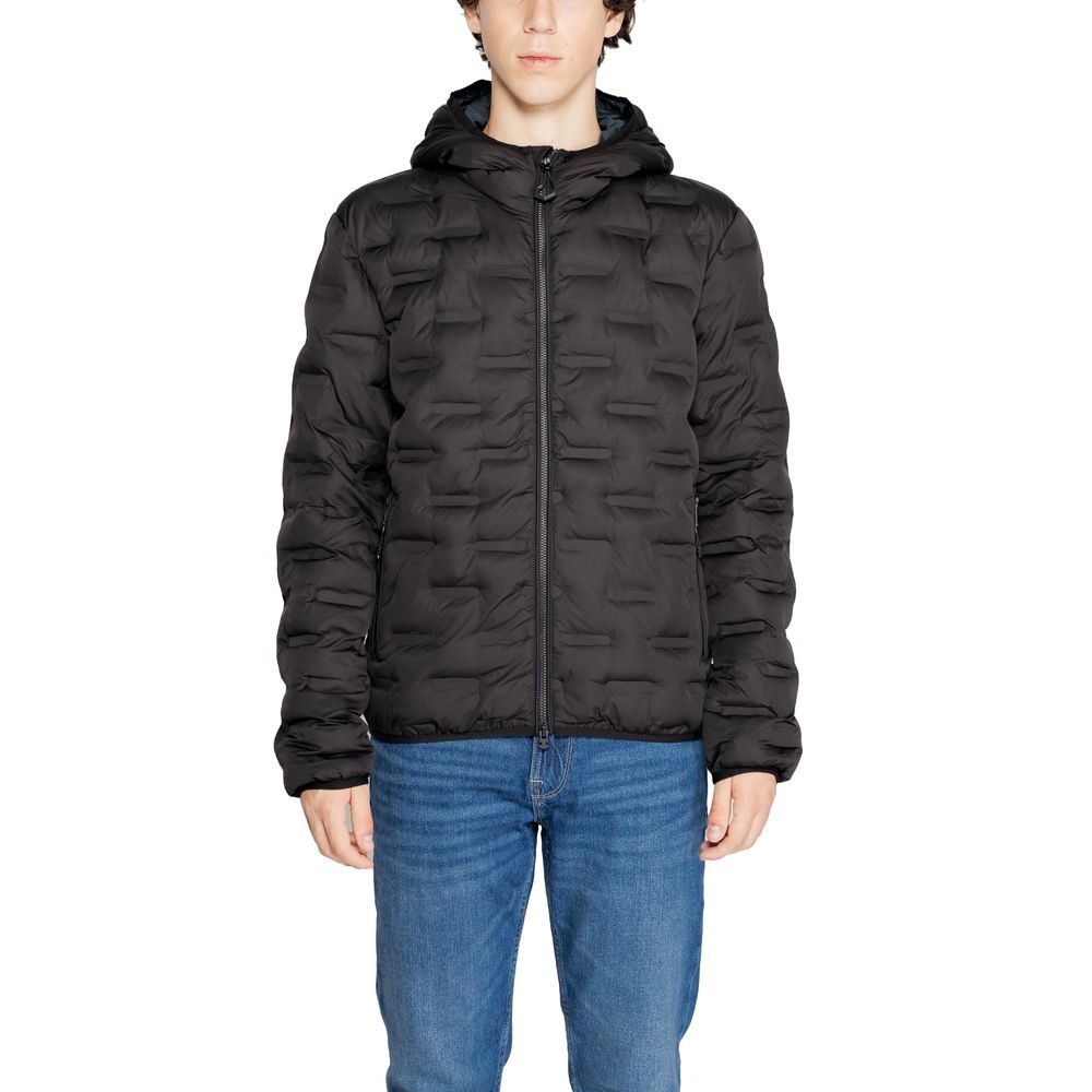 Replay Black Polyester Jackets & Coat by Replay