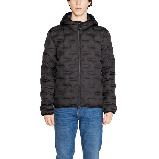 Replay Black Polyester Jackets & Coat by Replay