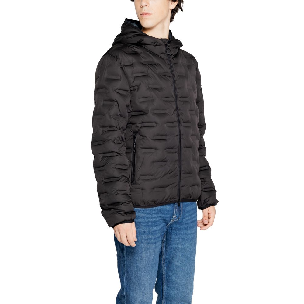 Replay Black Polyester Jackets & Coat by Replay