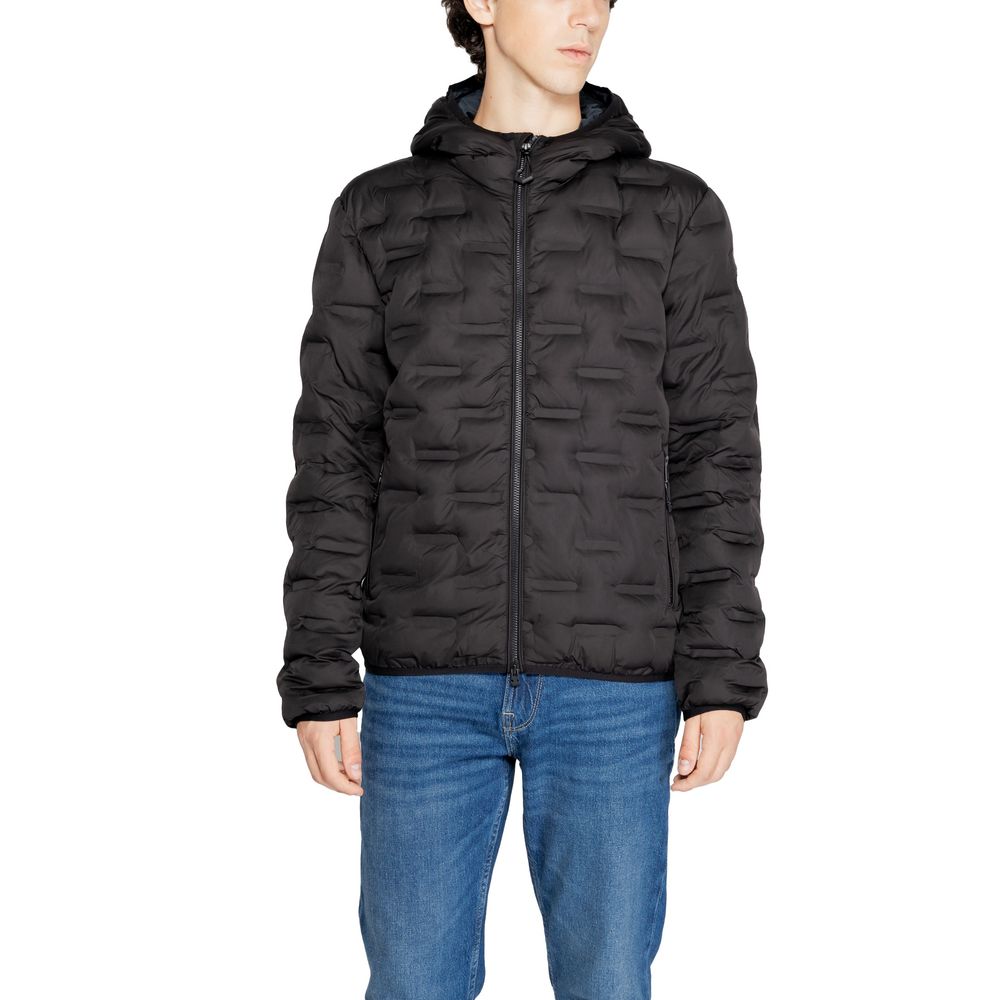 Replay Black Polyester Jackets & Coat by Replay