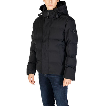 Replay Black Polyamide Jackets & Coat by Replay