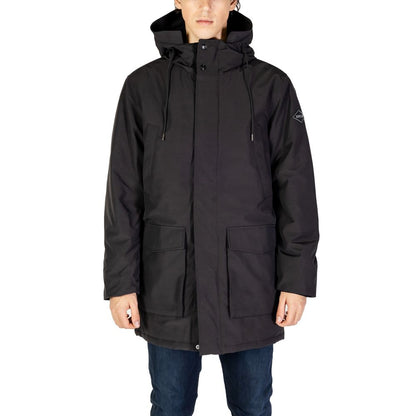 Replay Black Polyamide Parka by Replay