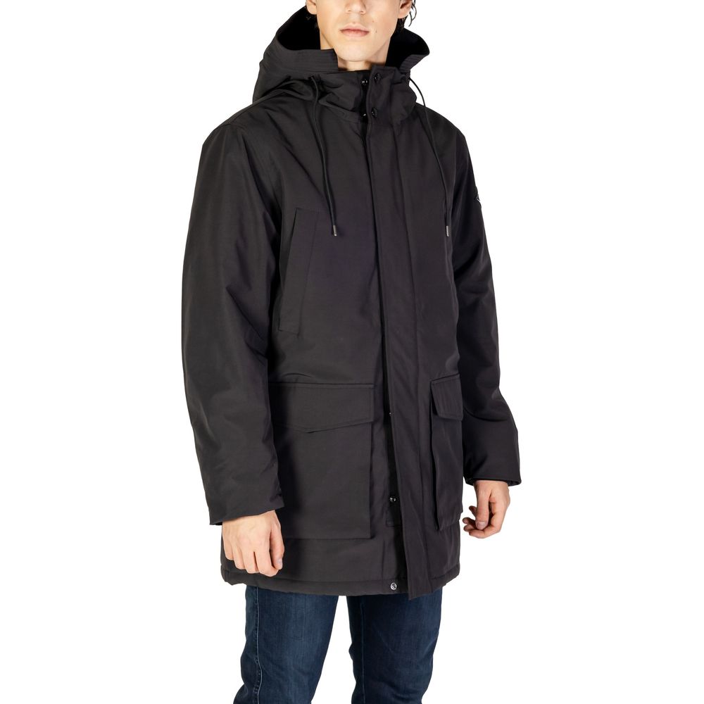 Replay Black Polyamide Parka by Replay