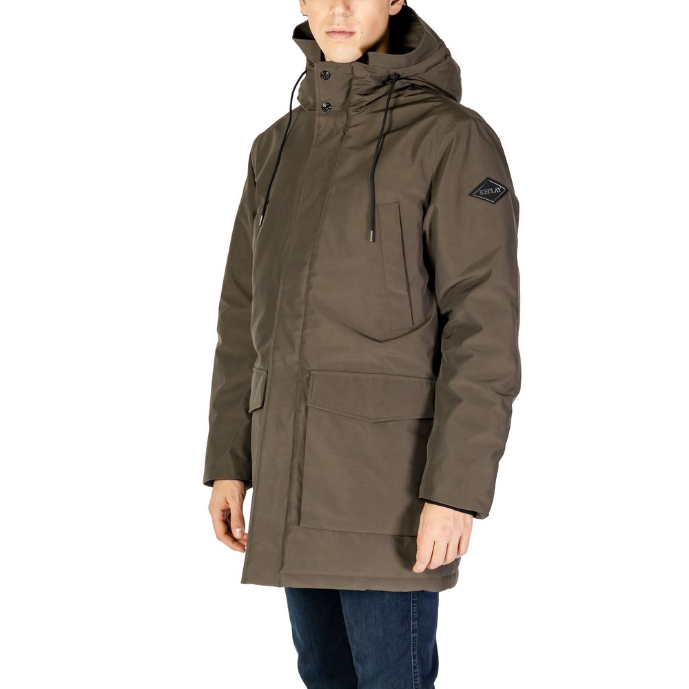 Replay Green Polyamide Parka by Replay