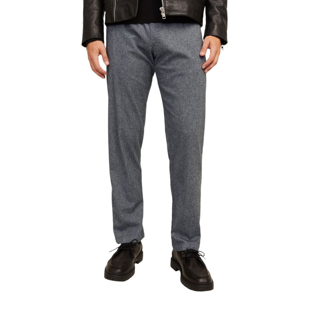 Jack Jones Gray Cotton Pant by Jack Jones