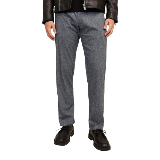 Jack Jones Gray Cotton Pant by Jack Jones