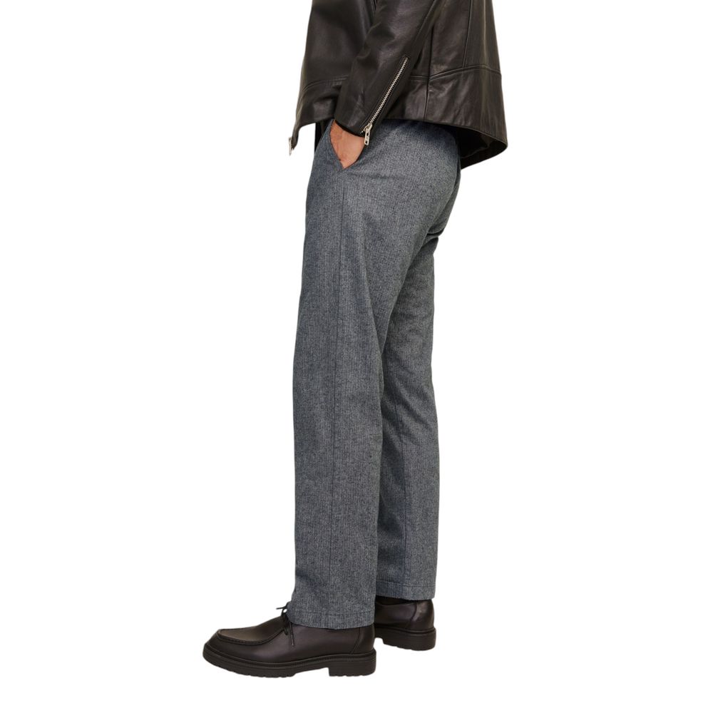 Jack Jones Gray Cotton Pant by Jack Jones