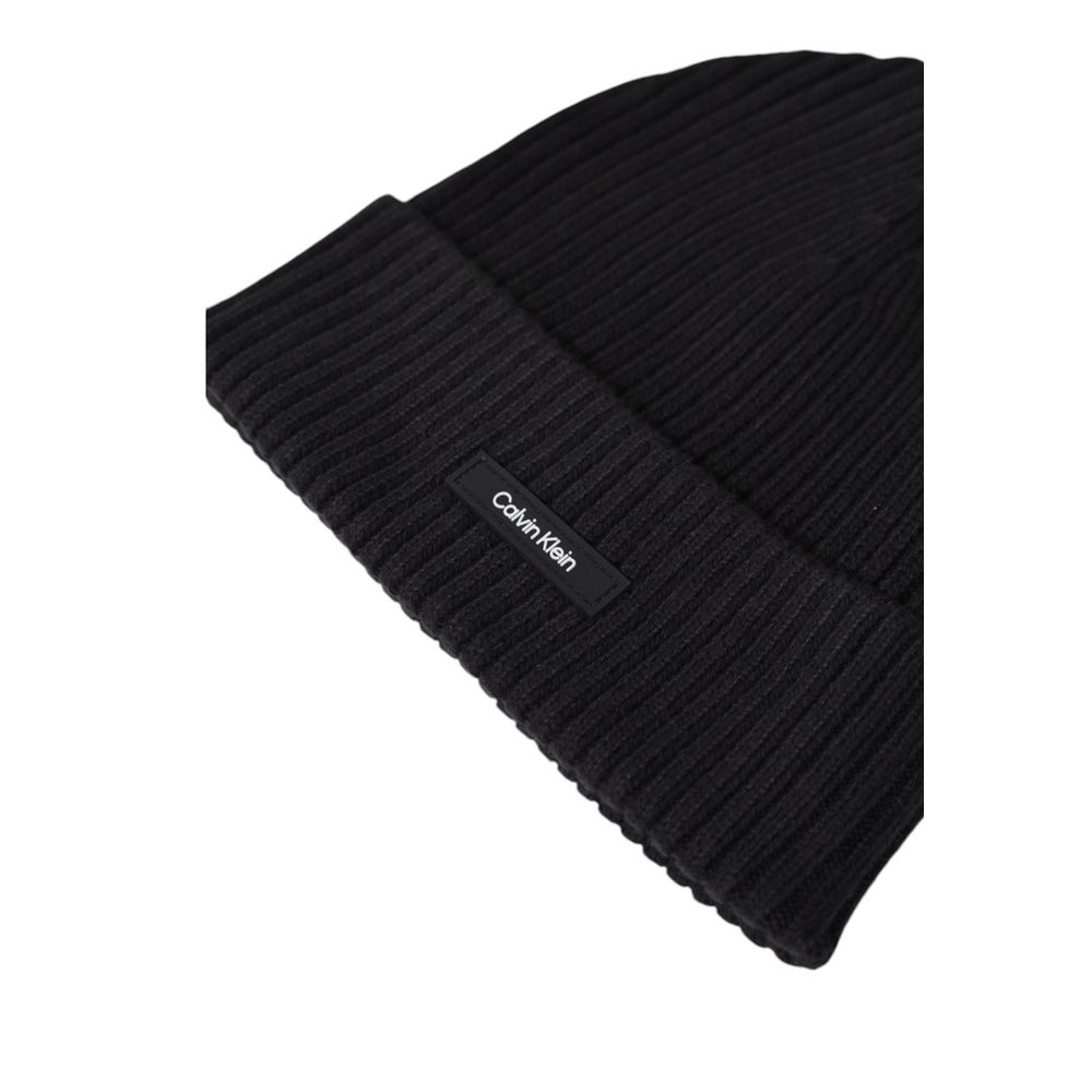 Casquette et chapeau en coton biologique noir Calvin Klein