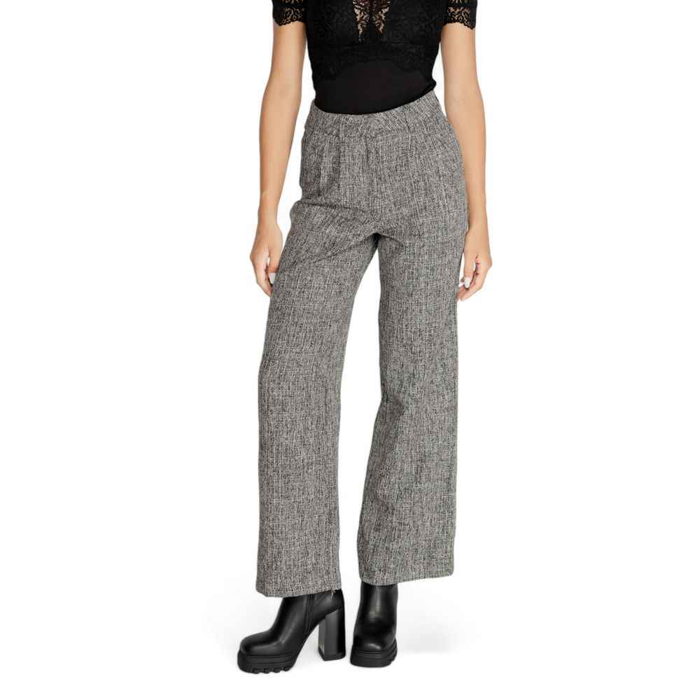 Vila Clothes Black Recycled Polyester Pant