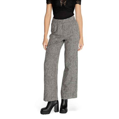 Vila Clothes Black Recycled Polyester Pant