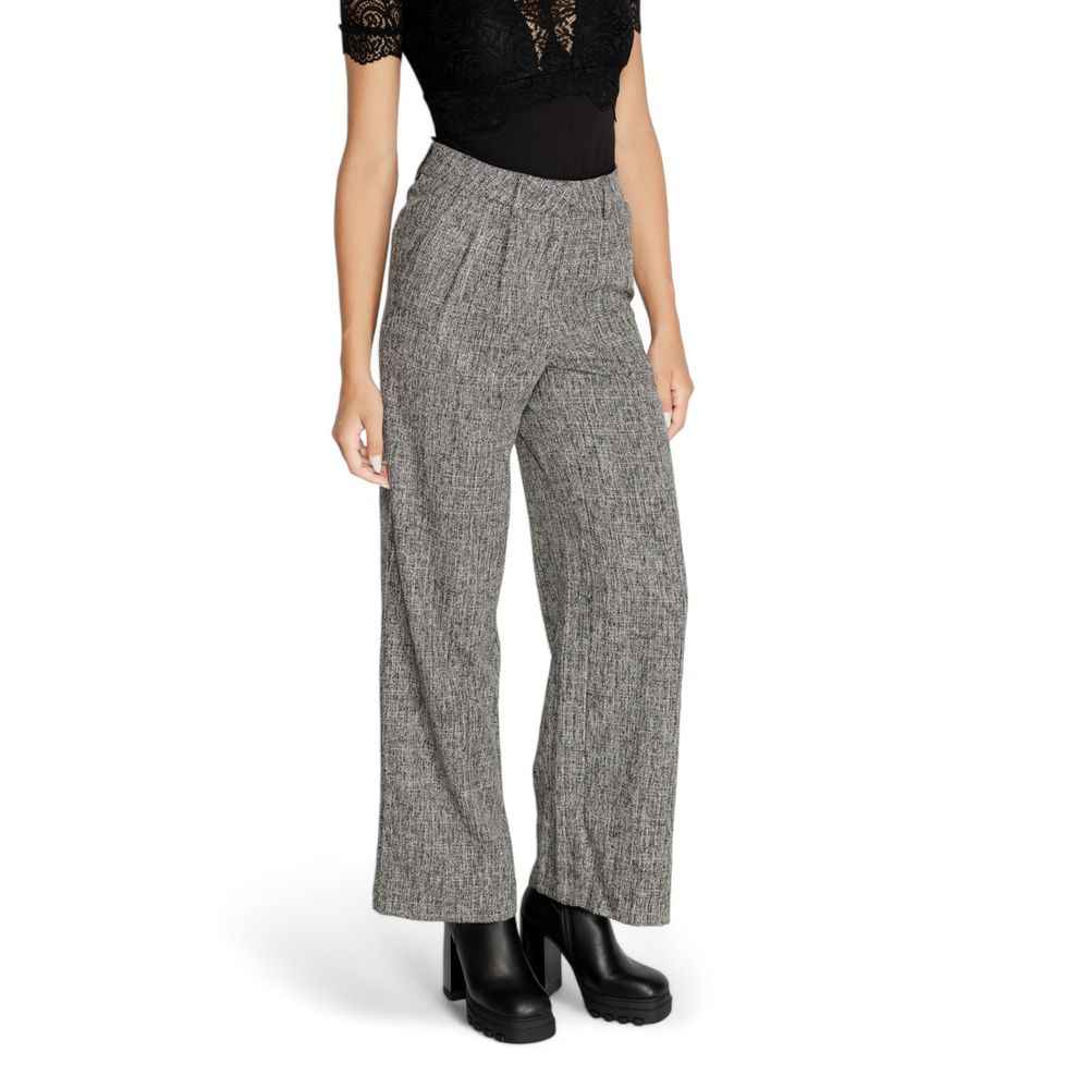 Vila Clothes Black Recycled Polyester Pant