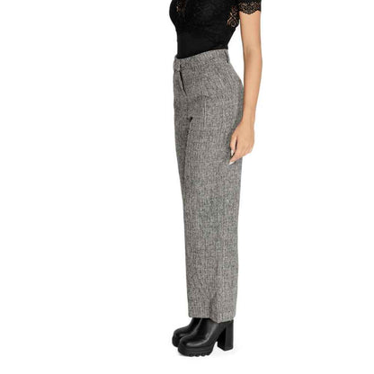 Vila Clothes Black Recycled Polyester Pant
