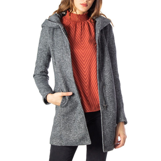 Vestes et manteaux en polyester gris uniquement