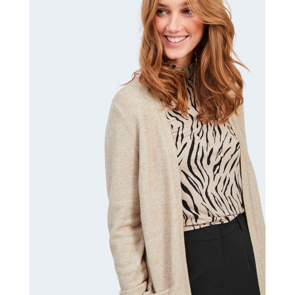 Cardigan en viscose beige Vila Clothes