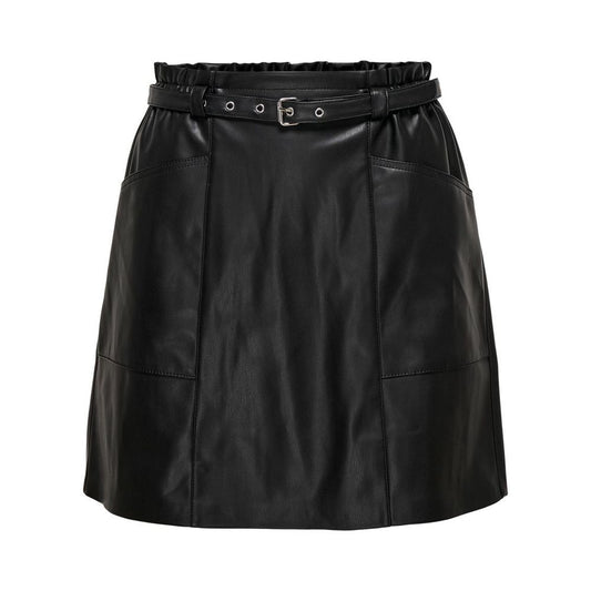 Jupe en polyester noir uniquement