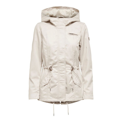 Vestes et manteaux en polyester beige uniquement