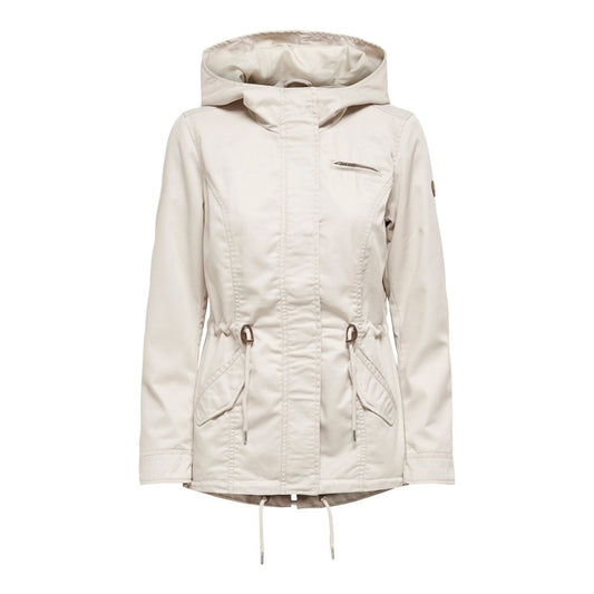 Vestes et manteaux en polyester beige uniquement