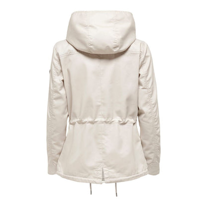 Vestes et manteaux en polyester beige uniquement